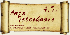 Anja Telesković vizit kartica